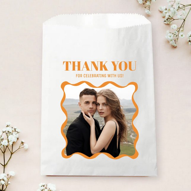 Sachets En Papier Coquette Curvy Ribbon Retro Mariage (Créateur téléchargé)