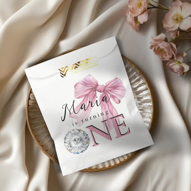 Sachets En Papier Coquette rose étincelle 1ère (Créateur téléchargé)