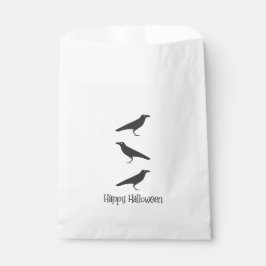 Sachets En Papier Corneilles noires. Joyeux Halloween