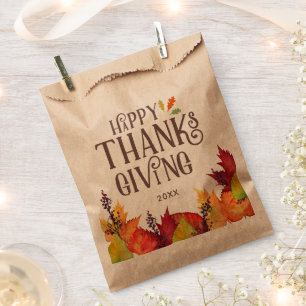 Sachets En Papier Couleur de l'automne Thanksgiving