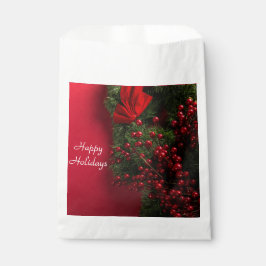 Sachets En Papier couronne de noël avec baies rouges