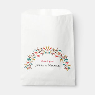 Sachets En Papier Couronne florale élégante romantique moderne de ma
