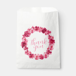 Sachets En Papier Couronne rose rouge merci aquarelle art