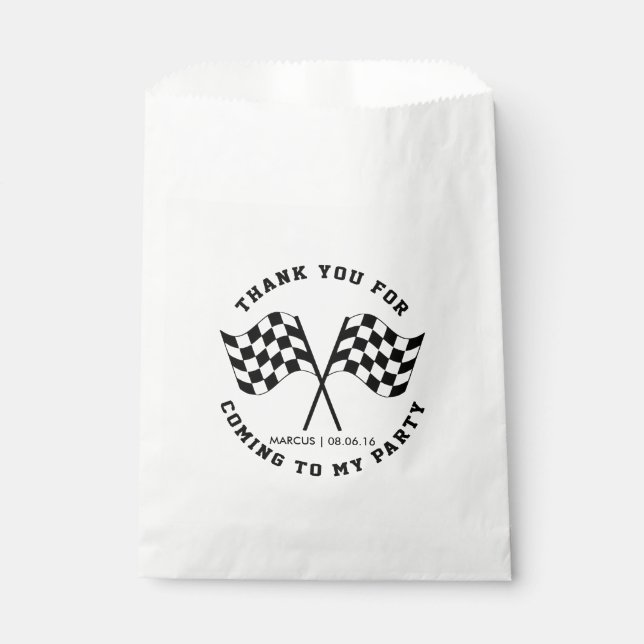 Sachets En Papier Course de vitesse et d'aventure Anniversaire (Devant)