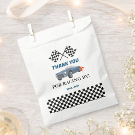 Sachets En Papier Course de voiture Baby shower bleu
