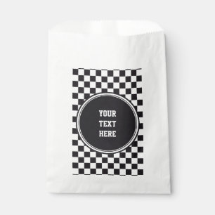Sachets En Papier Course de voiture / Motif d'échecs + votre backgr.