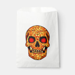 Sachets En Papier Crâne effrayant d'Halloween avec des yeux rouges