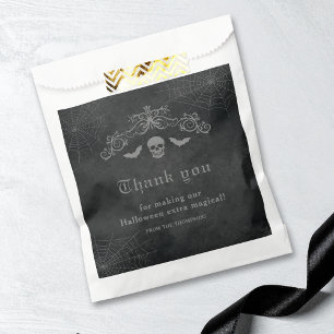 Sachets En Papier Crâne et chauves-souris Eerie Gothique Halloween M
