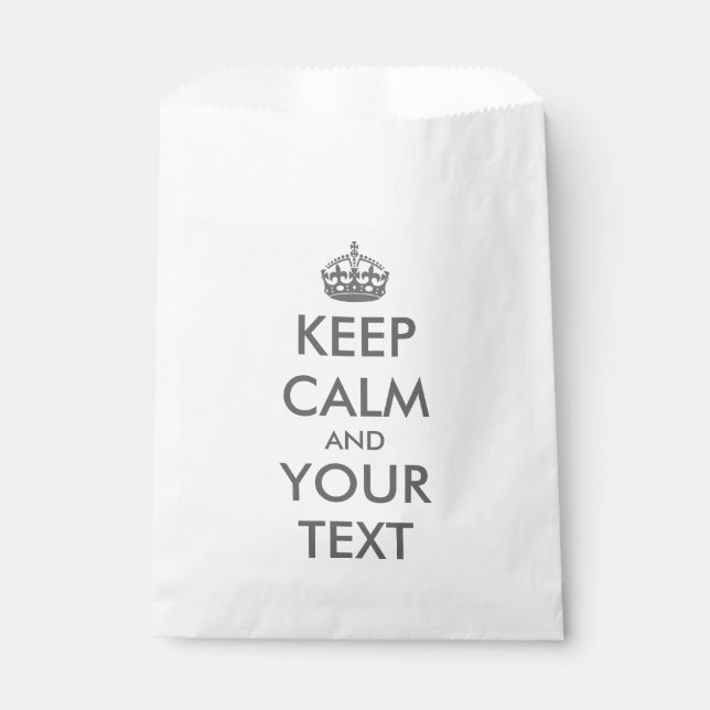 Sachets En Papier Créez votre propre CALME KEEP (Devant)