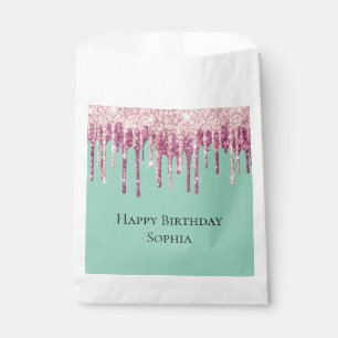 Sachets En Papier Crème de crème glacée rose à la menthe Parties sci