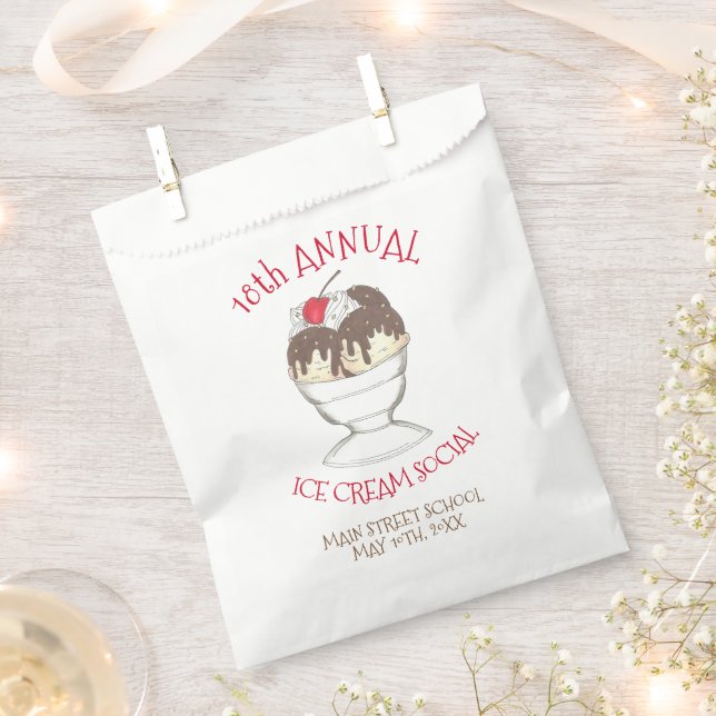 Sachets En Papier Crème glacée annuelle Événement social Hot Fudge S (Coupé)