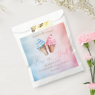 Sachets En Papier Crème glacée Genre Reveal What's The Scoop