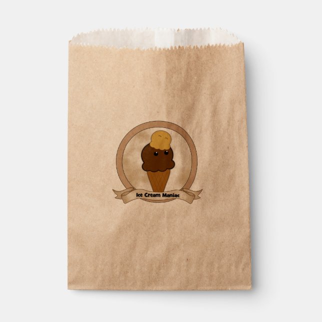 Sachets En Papier Crème glacée maniaque (Devant)