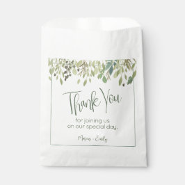Sachets En Papier Crème moderne & Eucalyptus Mariage Favor Sac