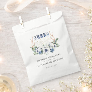 Sachets En Papier Cristaux de lune Fleurs Boho Mariage métaphysique
