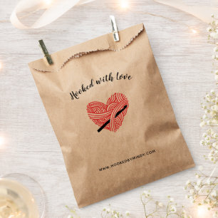 Sachets En Papier Crochet crocheté avec l'amour Fil coeur Artisanat