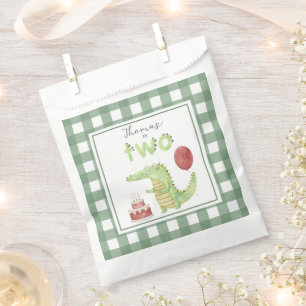 Sachets En Papier Crocodile aquarelle 2e anniversaire
