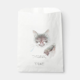 Sachets En Papier Croquis de la face de cate en colère