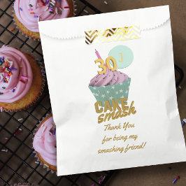 Sachets En Papier Cupcake 30e anniversaire Merci Fête Favor Sac