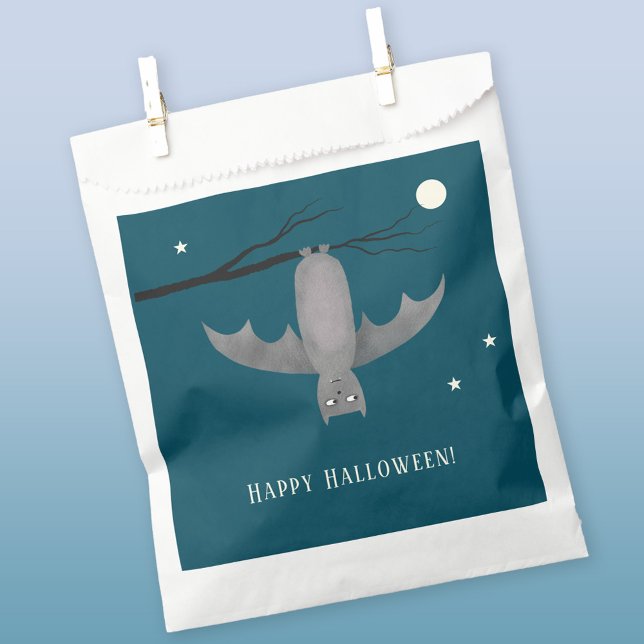Sachets En Papier Cute Bat Halloween (Fun vampire bat Halloween or birthday party favor bag)