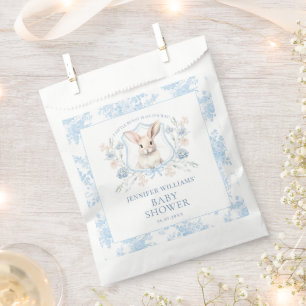Sachets En Papier Cute Bleu Toile Bunny Printemps bébé garçon douche