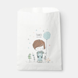 Sachets En Papier Cute Boy avec Balloon Anniversaire Favoriser les s
