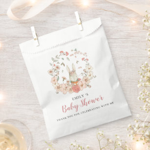 Sachets En Papier Cute Bunny Florals Merci Baby shower