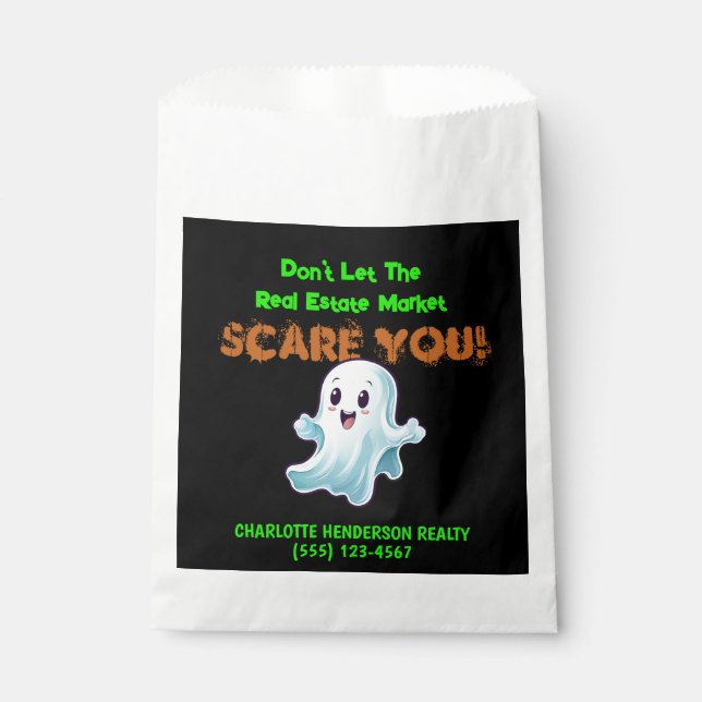 Sachets En Papier Cute Fantôme Immobilier Pop Par Parti Halloween (Devant)