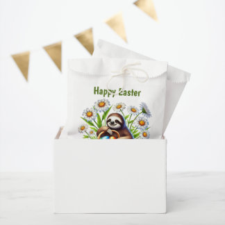 Sachets En Papier Cute Happy Easter sloth 