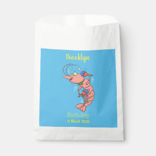 Sachets En Papier Cute happy shrimp, dessin animé de crevettes