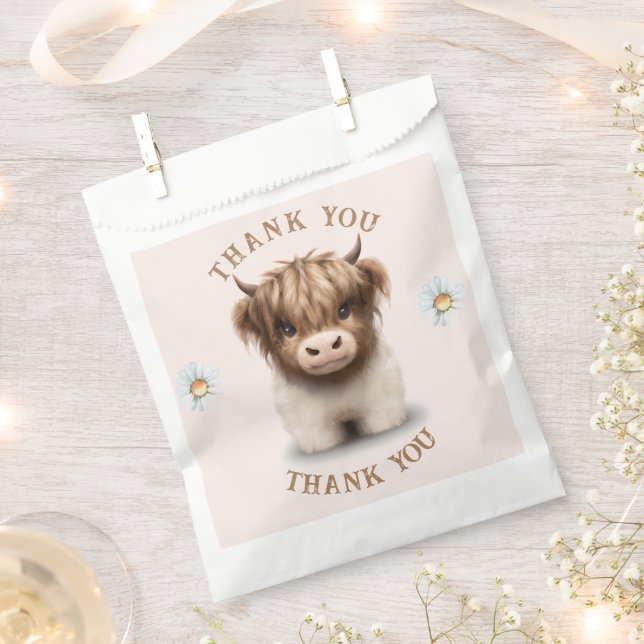 Sachets En Papier Cute Highlands Scottish Cow (Coupé)