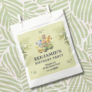 Sachets En Papier Cute Jungle Animal Safari Anniversaire Merci