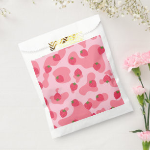 Sachets En Papier Cute Kawaii Motif de la vache fraise