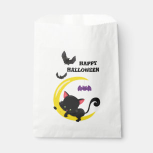 Sachets En Papier Cute Kitten et Bats Halloween