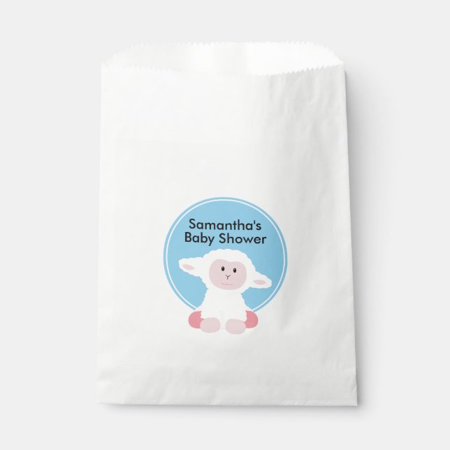 Sachets En Papier Cute Little Lamb Baby shower personnalisé (Devant)