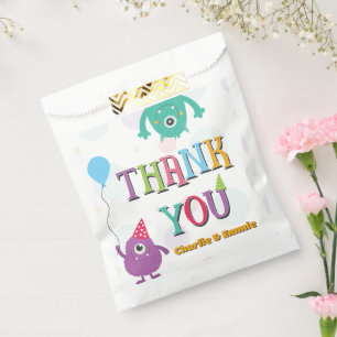 Sachets En Papier Cute Little Monsters Anniversaire Merci de fête