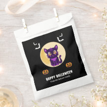 Cute Purple Cartoon chat enfants halloween fête