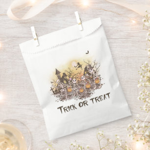 Sachets En Papier Cute Skeletons Trick ou Treat Halloween