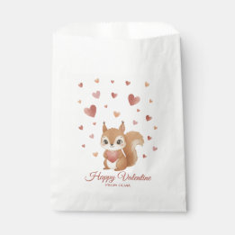 Sachets En Papier Cute Squirrel with Heart Valentine's Day