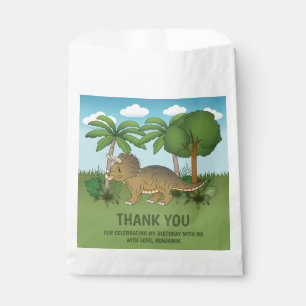 Sachets En Papier Cute Triceratops Dinosaur Merci d'anniversaire