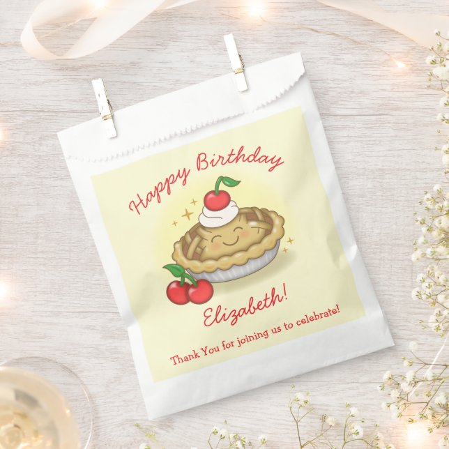 Sachets En Papier Cutie Pie Anniversaire Fête Enfants Cherry (Coupé)