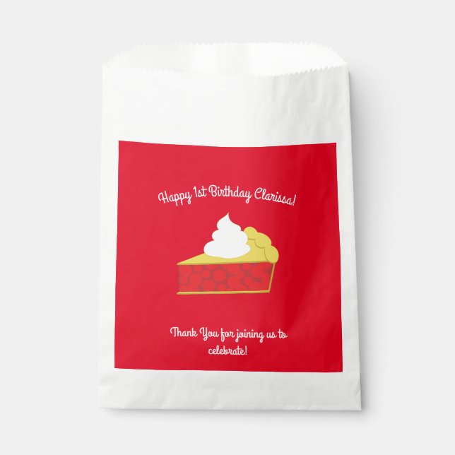 Sachets En Papier Cutie Pie Cherry fête d'anniversaire (Devant)