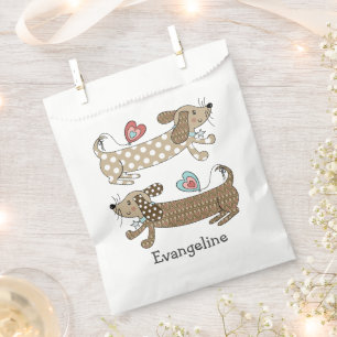Sachets En Papier Dachshund, chien de saucisse personnalisé