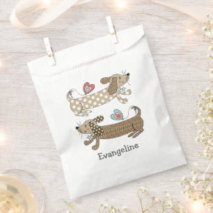 Sachets En Papier Dachshund, chien de saucisse personnalisé