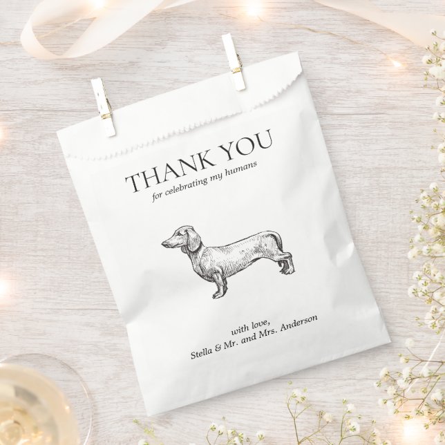 Sachets En Papier Dachshund Saucage Chien Traiter animal de compagni (Coupé)