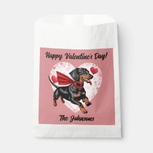Sachets En Papier Dachshund Valentine's Day Favor Bags