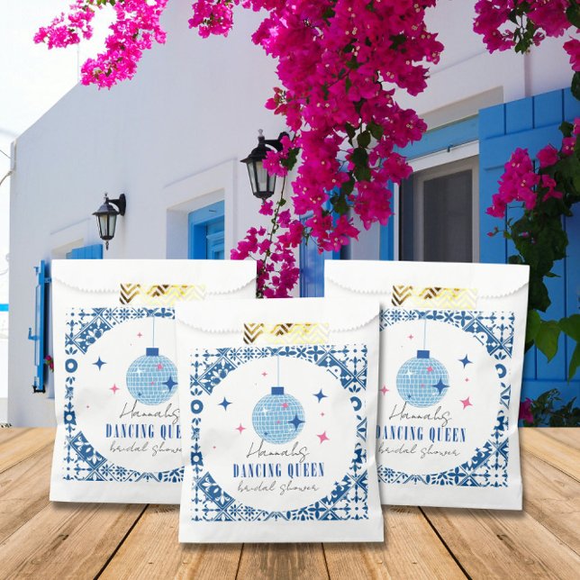 Sachets En Papier Dancing Queen grec Musical disco nuptiale douche (Créateur téléchargé)