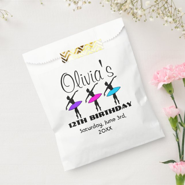 Sachets En Papier Danseurs de ballet Ballerina Neon Danse Anniversai (Scellé)