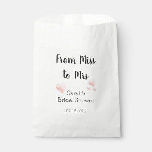 Sachets En Papier De Mlle à Mme Fête des mariées Coeurs roses