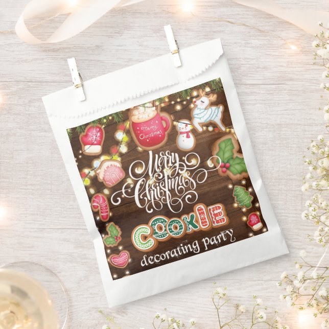 Sachets En Papier Décoration des cookies de Noël (Coupé)